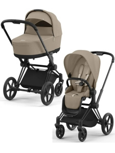 Детская коляска Cybex Priam IV шасси Matt Black 2 в 1