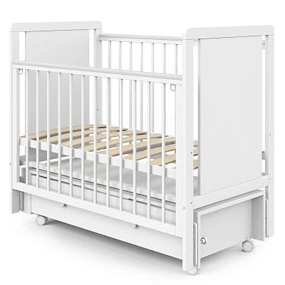 Кровать детская Indigo Classic маятник на колесах, ящик