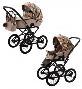 Детская коляска Adamex Porto Retro Flowers 2 в 1