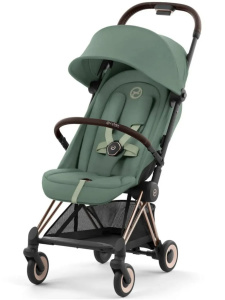 Прогулочная коляска Cybex Coya шасси Rosegold с дождевиком и бампером