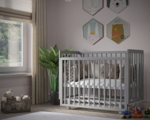 Кровать детская Incanto PAPI EXCLUSIVE маятник, автостенка, съемные рейки