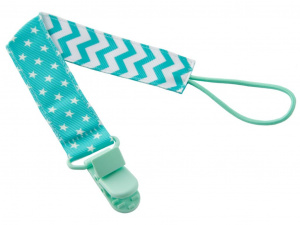 Держатель для пустышки и соски на ленте с прищепкой ROXY-KIDS MINT SOOTHER SAVER