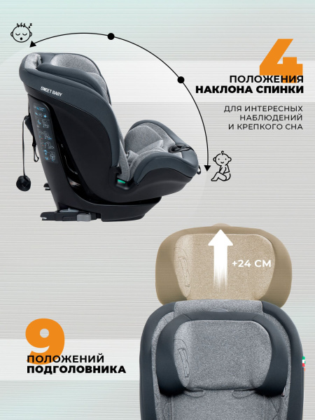 Автокресло Sweet Baby Gravity (от 76 до 150 см)
