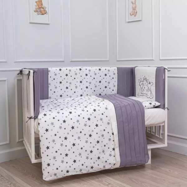 Комплект в прямоугольную кроватку Lappetti "Звездочет 2" 6 предметов