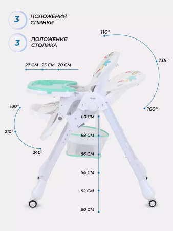 Стульчик для кормления Rant Cream 2024