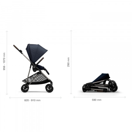 Прогулочная коляска Cybex Melio Carbon с дождевиком